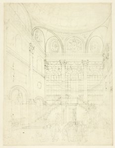 Studie für Session House, Clerkenwell, aus Microcosm of London von Augustus Charles Pugin