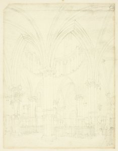 Studie für die Temple Church, aus Microcosm of London