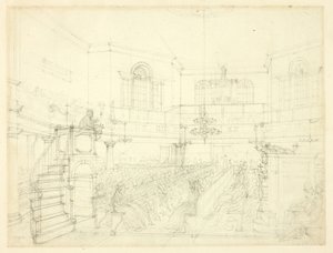 Studie für die Magdalenenkapelle, aus Microcosm of London