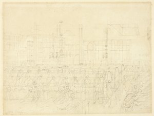 Studie für das Postamt, aus Microcosm of London