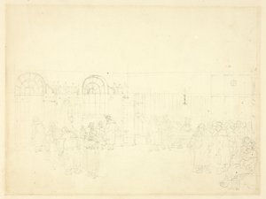 Studie für Wachhaus, St. Mary Le Bone, aus Mikrokosmos von London
