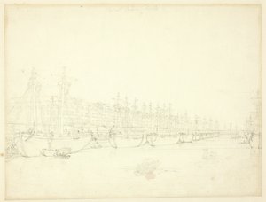 Studie für die West India Docks, aus Microcosm of London von Augustus Charles Pugin