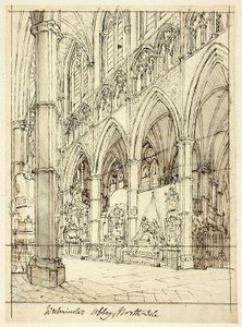Studie für Westminster Abbey, aus Microcosm of London von Augustus Charles Pugin