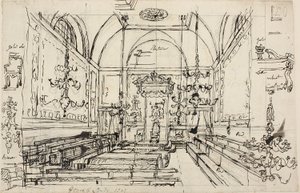 Studie für das House of Lords von Augustus Charles Pugin