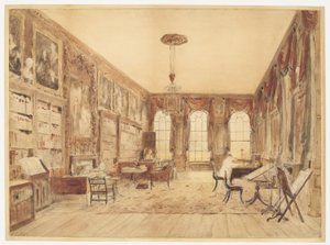 Das Innere der Bibliothek in Cassiobury