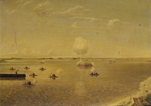 Angriff auf Fort Sumter, 7. April 1863, ca. 1863 von Augustus Grinevald