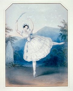 Carlotta Grisi in Giselle, Akt II. Lithographie