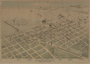 Vogelperspektive von Kearney, Buffalo County, Nebraska 1881