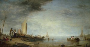 Niederländische Marktboote, Rotterdam von Augustus Wall Callcott