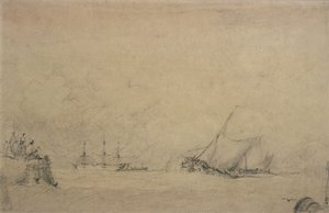 Lugger auf dem Weg zur Hafeneinfahrt