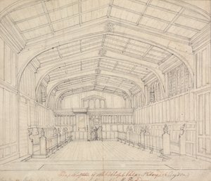 Kapelle des Erzbischofspalastes, Croydon: Ansicht vom Ostende von Augustus Welby Northmore Pugin