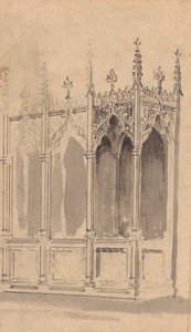 Entwurf für einen gotischen Schirm von Augustus Welby Northmore Pugin