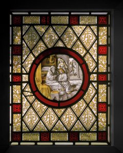 Bibliotheksfenster mit niederländischem Rundfenster von Augustus Welby Northmore Pugin