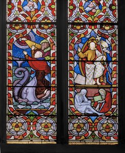Typen und Antitypen: Jona und der Wal und der auferstandene Christus (Detail)