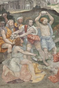 Das Martyrium des Heiligen Stephanus (Detail), Linke Kapelle von Aurelio Luini