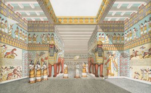 Halle im assyrischen Palast (restauriert), 1849 von Austen Henry Layard