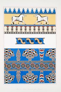 Bemalte Ornamente aus Nimrud [Kalhu]