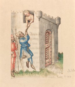 Michol hilft David bei der Flucht von Austrian 15th Century