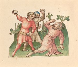 Die Steinigung Naboths von Austrian 15th Century