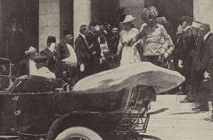 Erzherzog Franz Ferdinand und Erzherzogin Sophie von Österreich in Sarajevo kurz vor ihrer Ermordung von Austrian Photographer