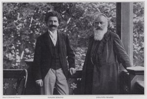 Komponisten Johann Strauss der Jüngere und Johannes Brahms, Wien von Austrian Photographer