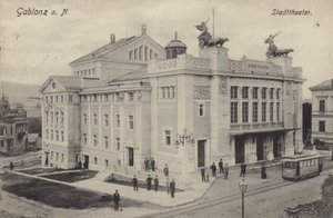 Theater, Gablonz an der Neisse, Österreich von Austrian Photographer