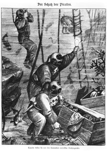 Taucher finden Piratenschatz, 1897
