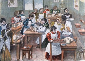 Studentinnen in einem Anatomie-Institut in New York, 1897 von Austrian School