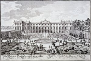 Gartenseite des Palastes des Prinzen von Trauthson, Wien um 1719