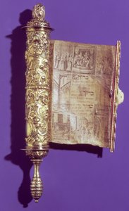 Megillah (Esther-Rolle) in einem Silbergehäuse, Wien, ca. 1715