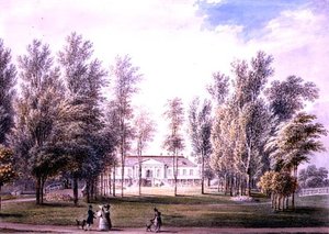 Ansicht eines Landhauses in einem Park, ca. 1815 von Austrian School