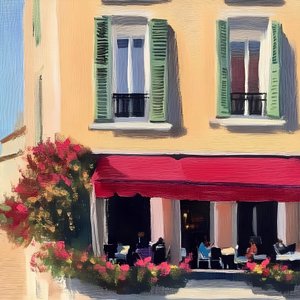 Europäisches Café Blüten