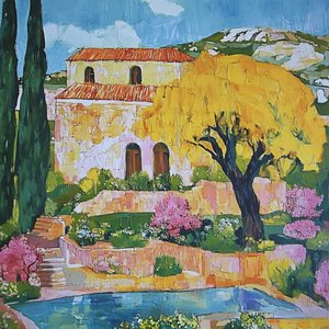 Sonniger Villengarten