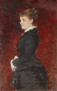 Porträt - Dame im schwarzen Kleid von Axel Jungstedt