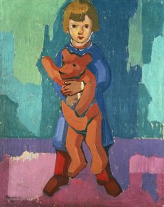 Junge mit einem Teddybär