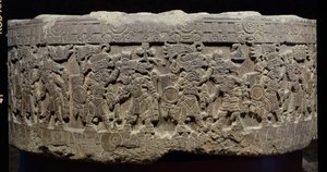 Der Stein von Tizoc (ca. 1481-86) oder Temalacatl, 1325-1521