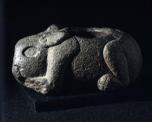Aztekische Kunst: Ometochtli, Gott des Rausches von Aztec Aztec