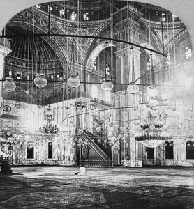 Innenraum, Moschee von Muhammad Ali, Kairo, Ägypten, 1899 von B. L. Singley