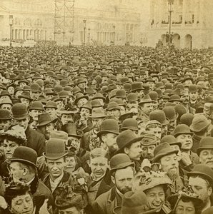 Menschenmenge bei der Eröffnung der Kolumbianischen Ausstellung, Chicago, Illinois, USA, 1893