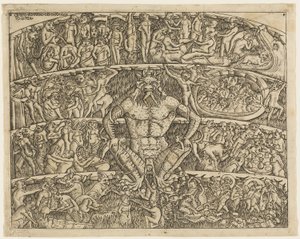 Die Hölle nach Dante, aus den Fresken des Campo Santo in Pisa von Baccio Baldini