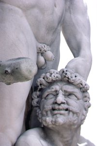 Detail der Statue von Herkules und Cacus