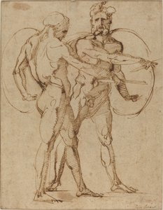Zwei männliche Akte, um 1520 von Baccio Bandinelli