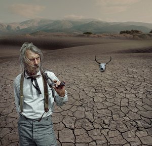 Wilder Westen Wüstenwanderer