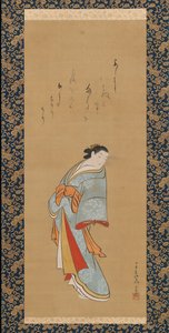 Stehende Kurtisane, wahrscheinlich 1720er Jahre von Baioken Eishun
