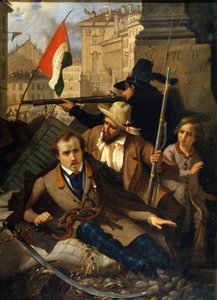 Risorgimento: Die Fünf Tage von Mailand (Cinque giornate di Milano) (18.-22. März 1848): Dies ist eine der ersten Episoden der Revolutionen von 1848 (Teil des Ersten Italienischen Unabhängigkeitskrieges), die den Aufstand der Mailänder Bevölkerung sah von Baldassare Verazzi