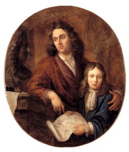 Der Bildhauer Willem Kerrickx und sein Sohn Willem Ignatius von Balthasar Beschey