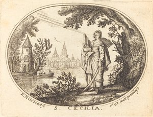 Heilige Cäcilia in einer Landschaft von Balthasar Moncornet