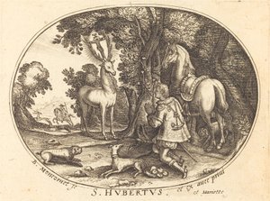 Die Vision des heiligen Hubertus von Balthasar Moncornet