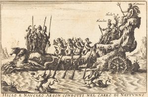 Hiclo und Naucleo Argon im Wagen von Neptun von Balthasar Moncornet after Remigio Cantagallina
