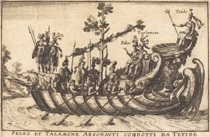 Peleus und Talamon, die Argonauten, geführt von Thetis von Balthasar Moncornet after Remigio Cantagallina